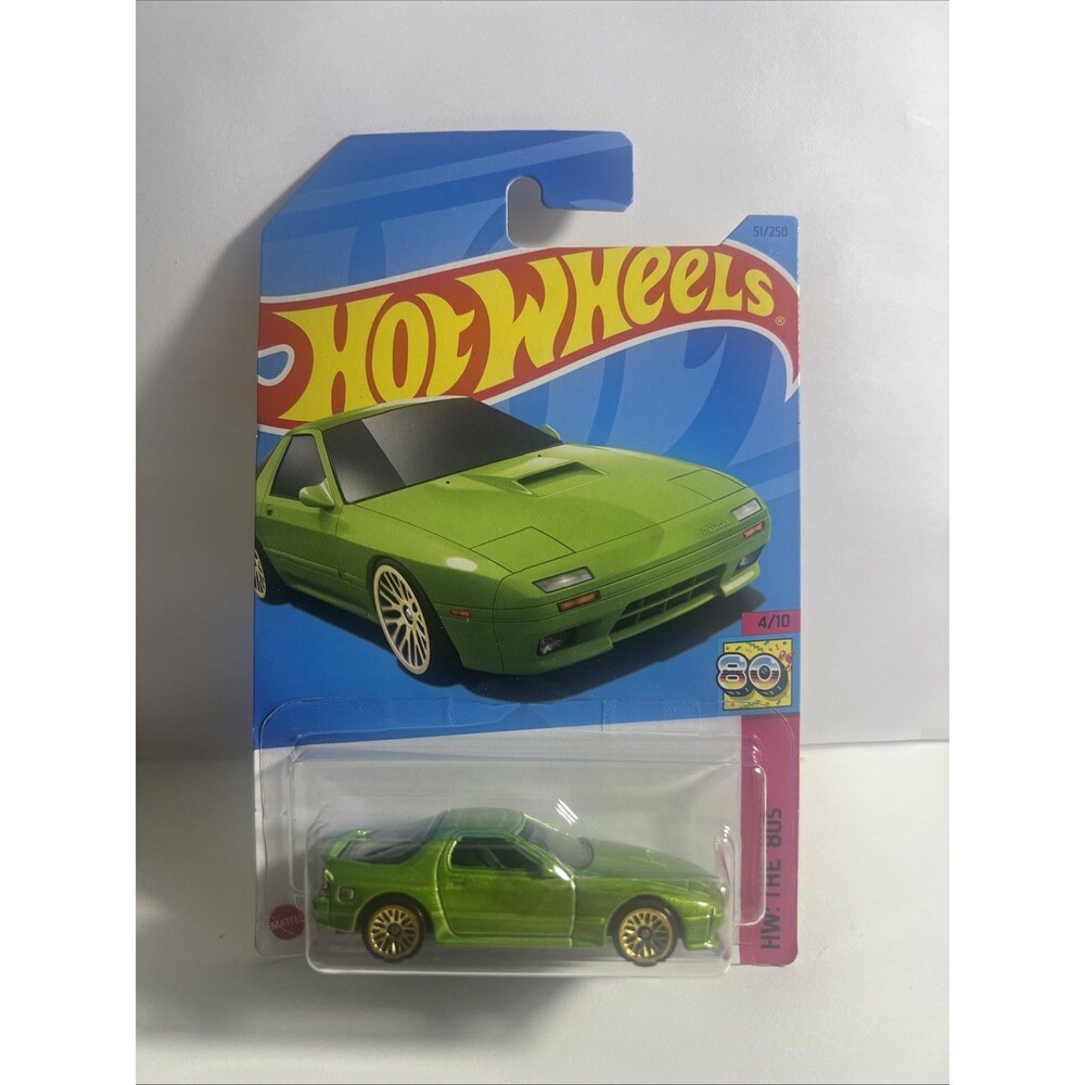 Hot Wheels 2023 HW: The 80s 4/10 Green '89 Mazda Savanna RX-7 FC35